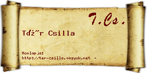 Tér Csilla névjegykártya