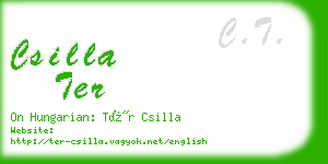 csilla ter business card